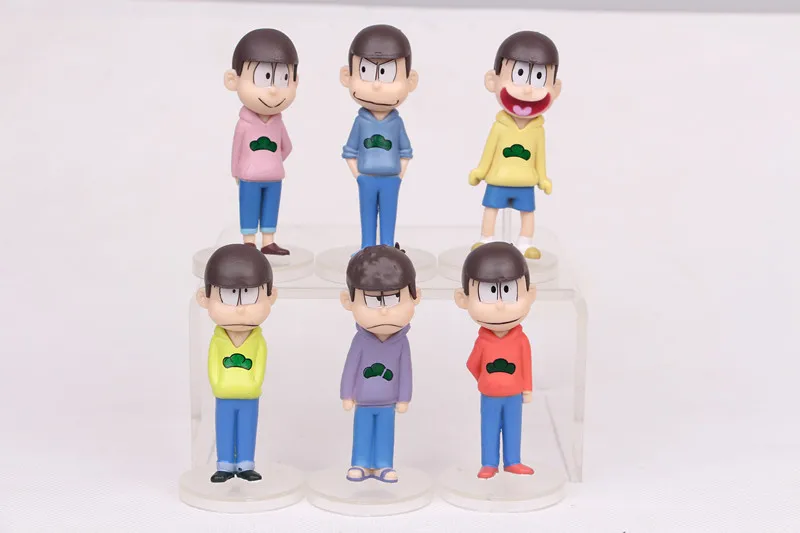 6 шт./лот мультфильм аниме Osomatsu san Mr osomatsu Karamatsu Ichimatsu ПВХ Фигурки Модель Куклы