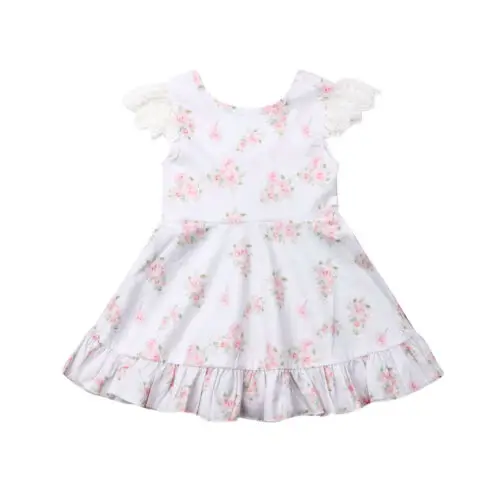 

baby girl summer clothes Newborn Kids Baby Girl Princess Sleeveless Dress Floral Lace Tutu Summer Dresses