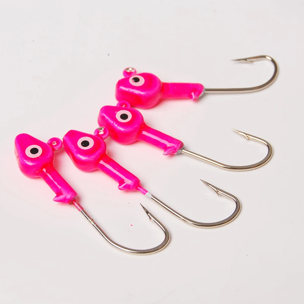 

20PCS soft lure Painted Jig Heads Fishing Hooks Lures Bait Choose Size 3.5g 7g