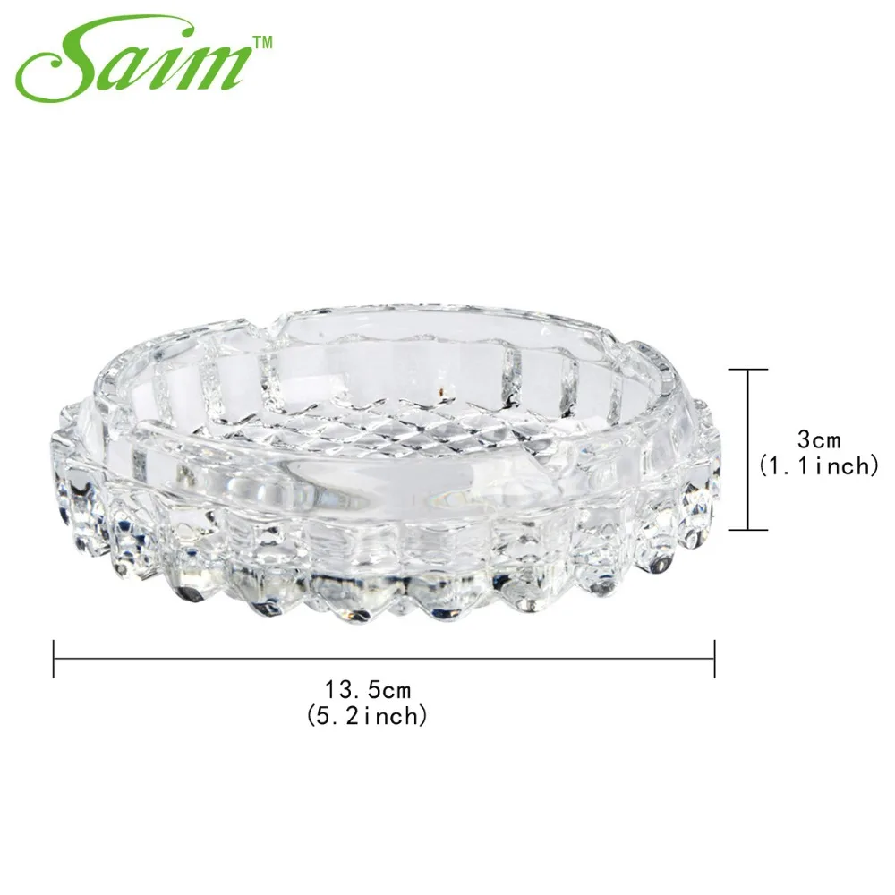 Ashtray,Glass Ashtray For Outdoor And Outside Decorative (Diameter 5.1