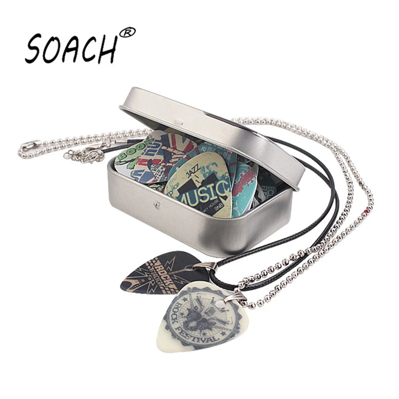 Soach 50 قطعة/الوحدة 0.46 ملليمتر 0.71 ملليمتر 1.0 ملليمتر عدة باس الغيتار اللقطات plectrums الملحقات الموسيقية