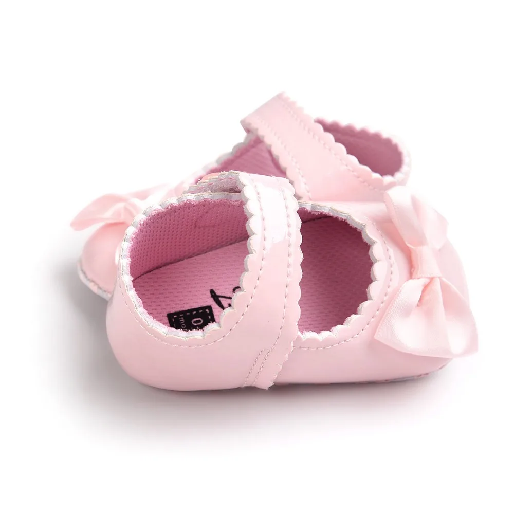 0 ~ 18 mes color de rosa de primavera y verano bebé niñas princesa infantil zapatillas de deporte zapatos de bebé antideslizante-en primera los caminantes zapatos CX18C