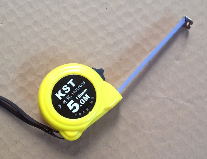 Steel tape measure meter stick ruler ruler box 5 m project site carpentry foot width 19mm