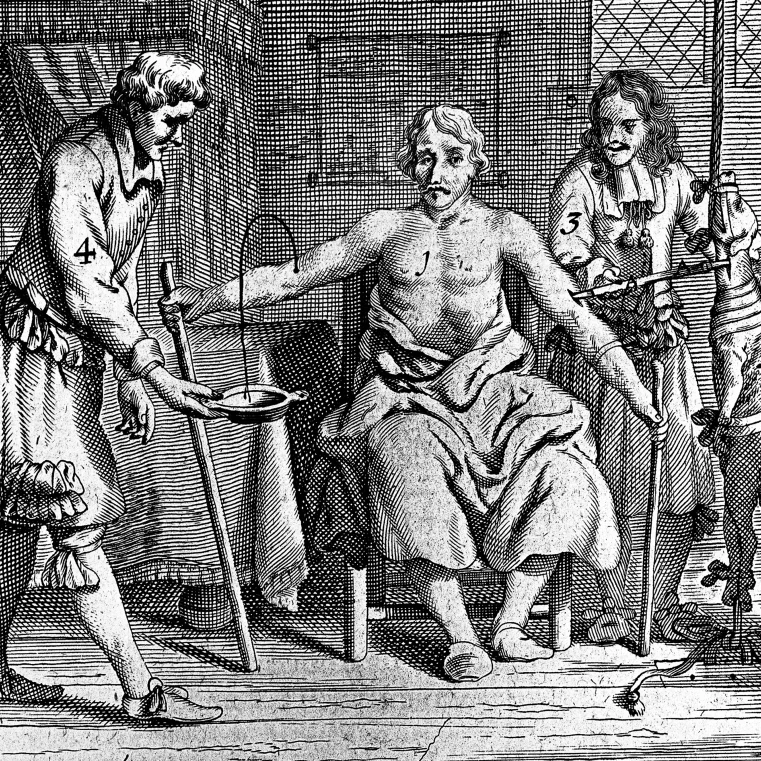 Blood Transfusion from Dog to Man  1692 Poster Print by Science Source (36 x 24)