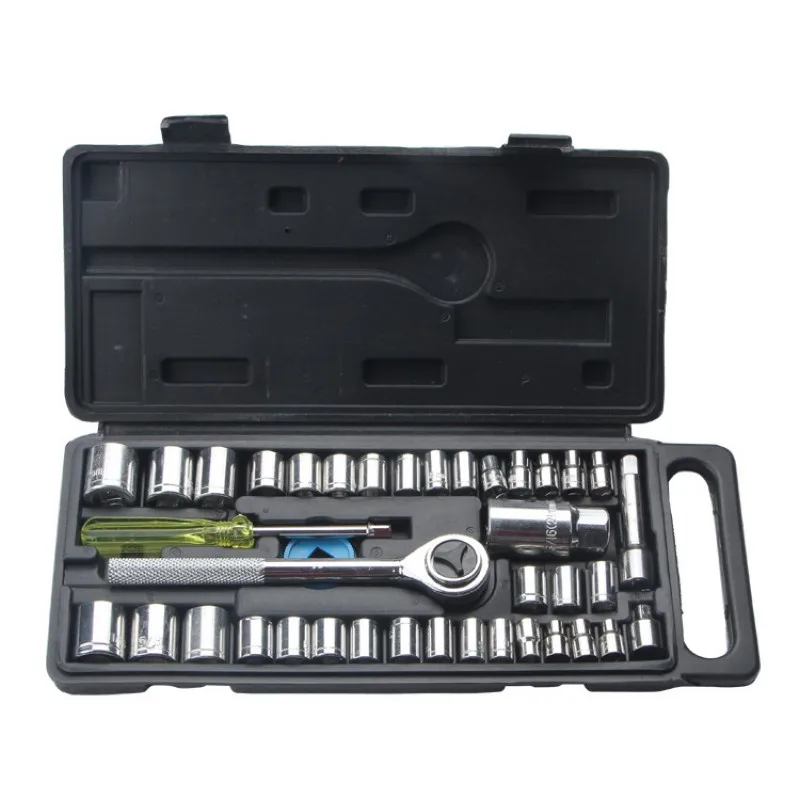 

40pc Spanner Socket Set Car Vehicle Motorcycle Repair Ratchet Wrench Set hand tools Combination Bit Set Tool Kit