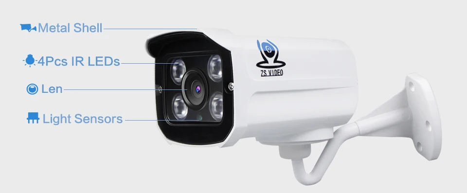 ZSVEDIO Surveillance Cameras HD POE IP Camera Alarm System Cameras POE HD IP Camera POE CCTV Monitor IR Night Vision Webcam (12)