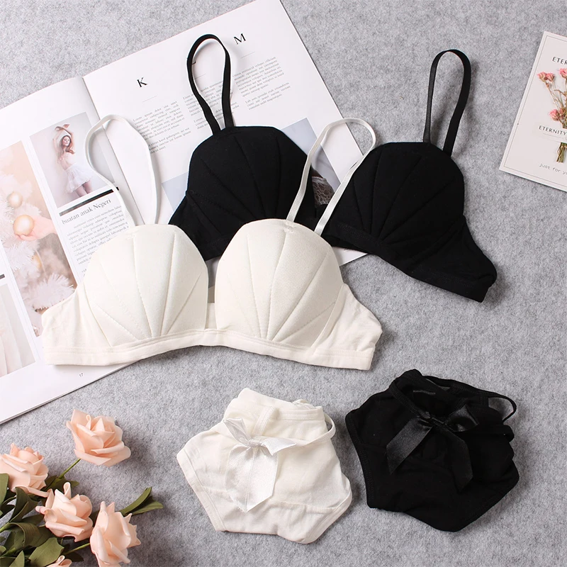 

Lurehooker Babydolls Fashion fashion lace sexy thin deep V-neck push up underwear vintage solid color conch bra set