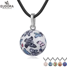 Призывающий ангелов сладкий Цвет узор Мексиканская Бола приятные звуки фарфор гармонии звонкий шар для Беременности Кулон Цепочки и ожерелья Для женщин ювелирные изделия