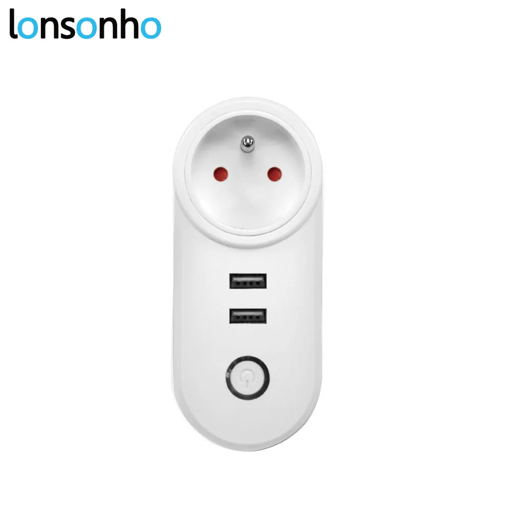 

Lonsonho Smart Plug USB Wifi Smart Socket Outlet EU US UK France Plug Works With Google Home Mini Assistant Alexa IFTTT eWeLink