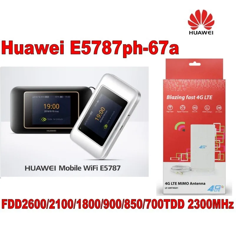 

Huawei 300mbps 4g lte router Cat6 WiFi Router with SIM card slot E5787ph-67a hotspot plus 4g antenna