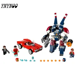 YNYNOO 10674 Бела Marvel Super Heroes Железный человек Детройт сталь ударов Коулсон Building Block кирпичи игрушечные лошадки подарок для детей 76077