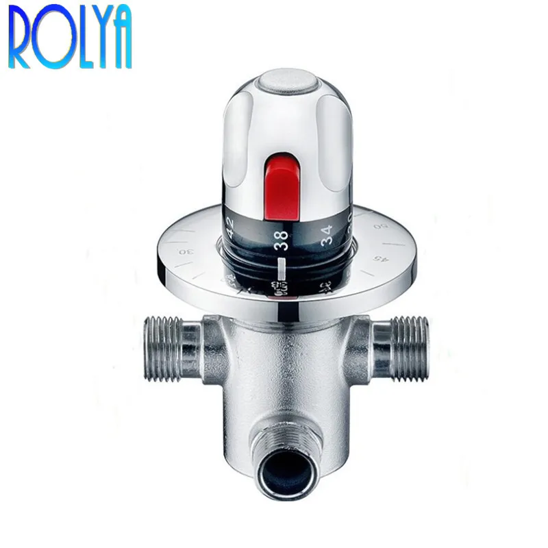 

Rolya 3-Way Solar Thermostatic Mixing Valve Water Heater Control Mixer