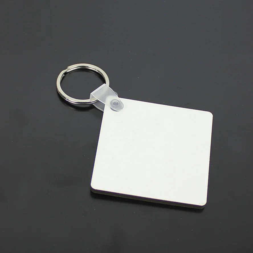 Wholesale 1000pcs DIY MDF Blank Key Chain Square 