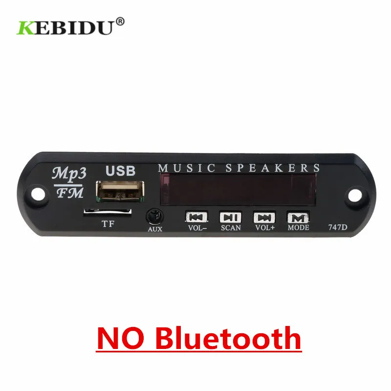 Kebidu DC 5 в 12 В MP3 плеер USB источник питания AUX 3,5 мм MP3 модуль декодер плата WMA FM TF радио аудио с дистанционным музыкальным динамиком