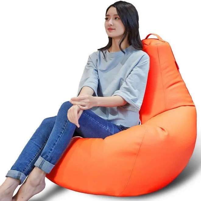 Cover only No Filler- back support bean bag lounger with stools