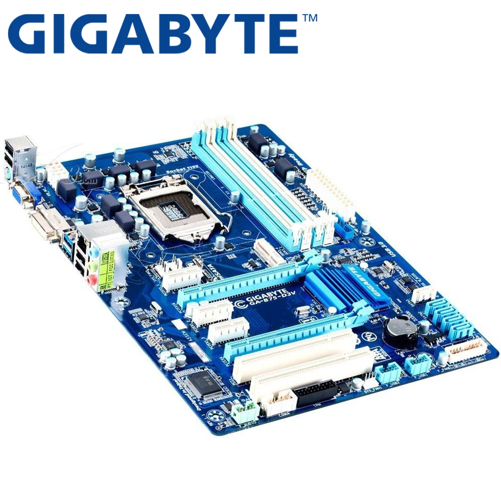 Десктопная Материнская плата GIGABYTE B75 Socket LGA 1155 i3 i5 i7 DDR3 32G ATX UEFI BIOS оригинальная б/у