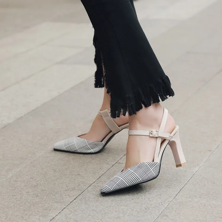 

Big Size 11 12 13 14 15 ladies high heels women shoes woman pumps Pointed Package toes Cingulate Thick with Single shoes