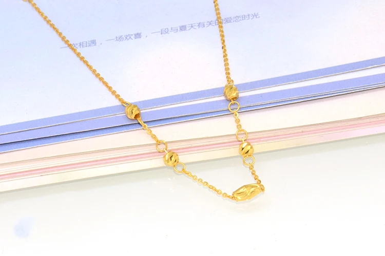 

18K rose gold gold car flower beads bracelet female models