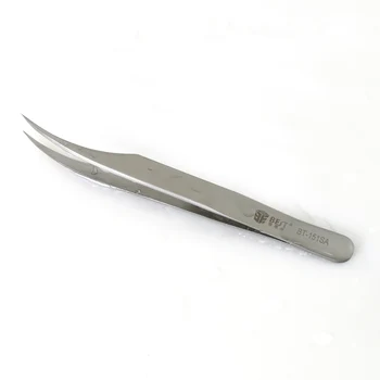 

10pcs Stainless Steel Curved Tweezer Microelectronics Product Repair Hand Tool Eyelashes Extension Tweezers