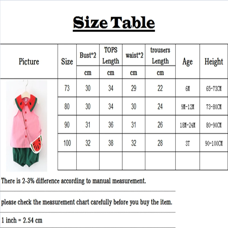Baby Clothing Sets Toddler Girls Children's Cute vest T-shirt Tops+shorts trousers+Watermelon bag Summer Watermelon suit for kids Clothes (1)