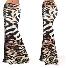 Летняя женская Повседневная мода Цыганская длинная трикотажная обтягивающая юбка-макси Женская юбка фасона "Русалка" 50