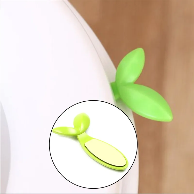 

1PC Toilet Lid Lifting Device Green Leaves Toilet Cover Lifting Handle Bathroom Portable Sanitary Closestool Seat Cover Lifter