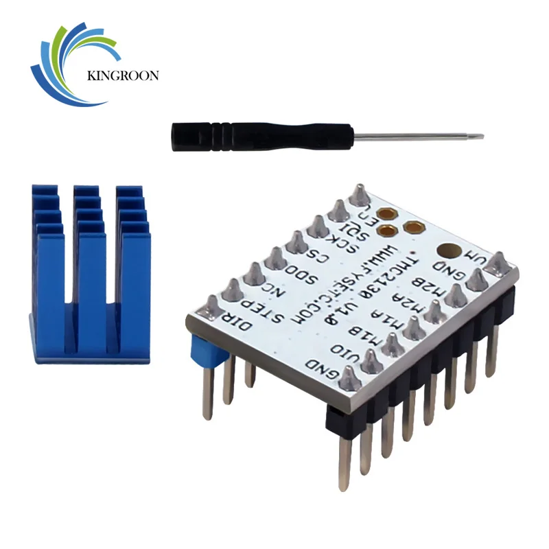 

KINGROON TMC2130 V1.0 Stepper Motor Driver With Heat Sink For 3D Printer Parts StepStick Mute Driver Silent Excellent Ramps 1.4