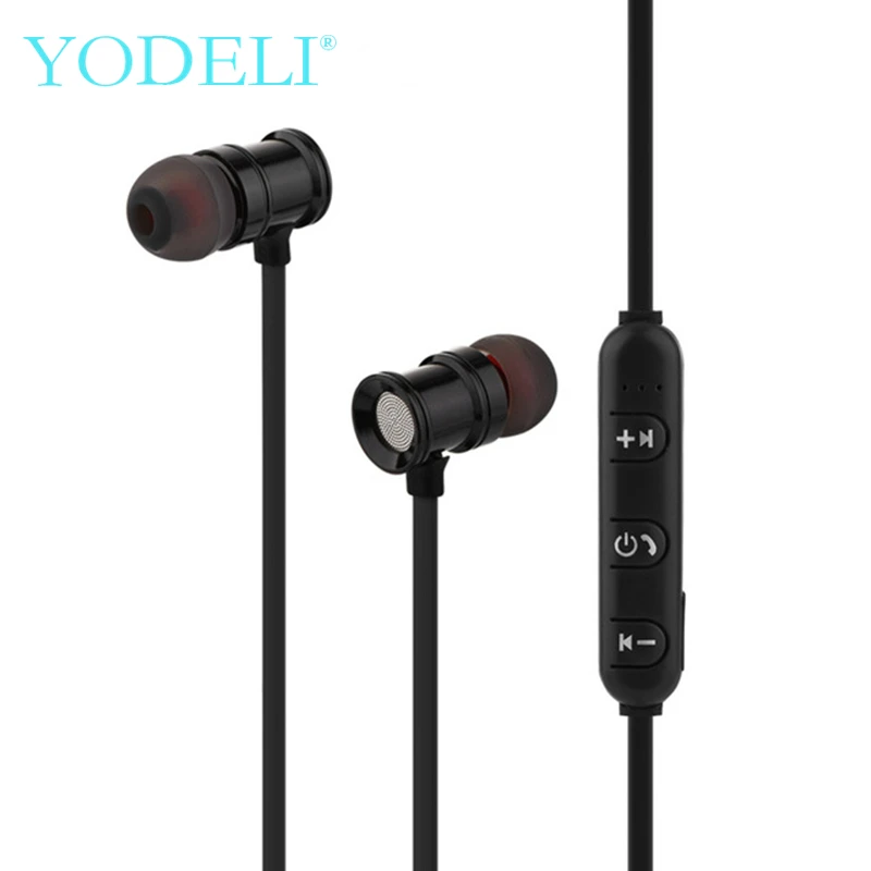 YODELI Metal Bluetooth Earphone Wireless Noise Cancelling Headset Headphones With Mic For XT 10