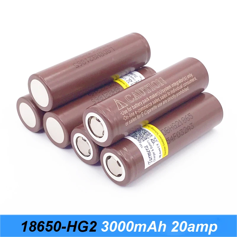 HG2 18650 3000mah font b electronic b font cigarette Rechargeable battery power high discharge 30Amps large