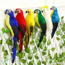 Ультра легкие попугаи искусственная имитирующая птица с настоящими перьями/гибкие ноги сад креативное Моделирование реквизит птица