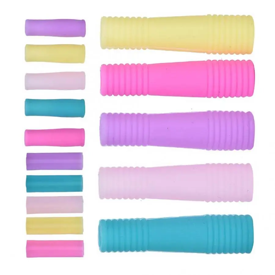 10Pcs/set Manicure Silicone Protective Sleeve Cover for Nail Cuticle Scissors Dead Skin Scissors