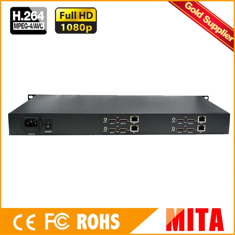 HD H.264 MPEG-4 AVC 1U 4 Channels hdmi encoder for Live Broadcast to Youtube Wowza Facebook Ustream