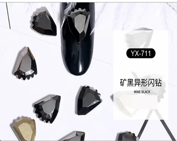 

10 pieces Explosive color flat bottom diamond shaped net Red Nail Drill jewelry droplet flat bottom drill