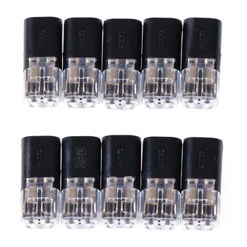 

10pcs/Lot 2pin Pluggable Spring Scotch Lock Wire Connector for 18-24AWG Wire Quick Splice Connector Cable Crimp Terminal Blocks