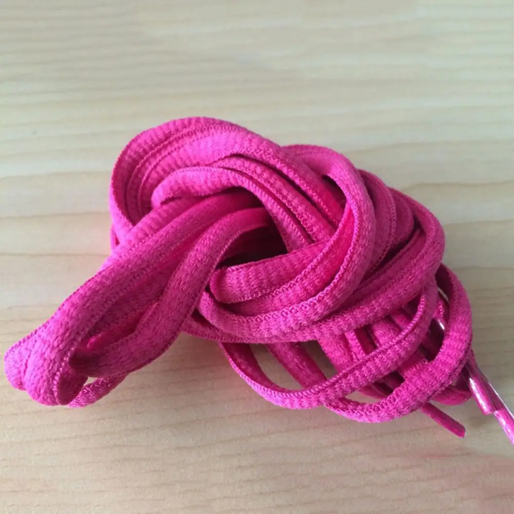 21 Colors Oval Athletic 1Pair Shoelaces 51 Inch port Sneaker Boots Shoe Laces Strings Free Shipping - Цвет: rose red