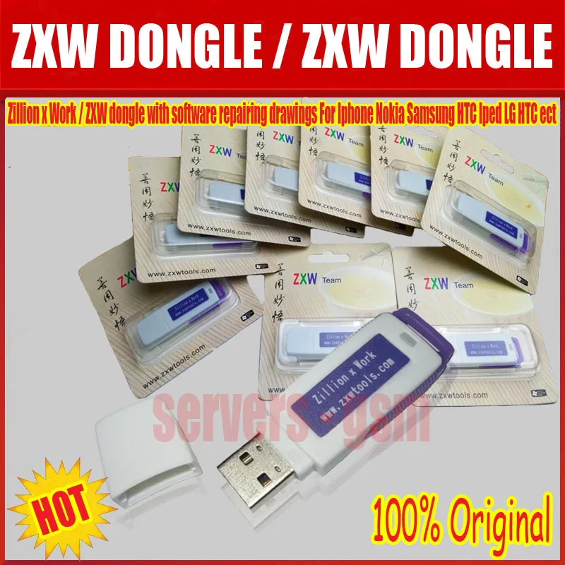 The Latest Version 100 Original ZXW Dongle With Software Repairing Drawings For Iphone Nokia Samsung HTC
