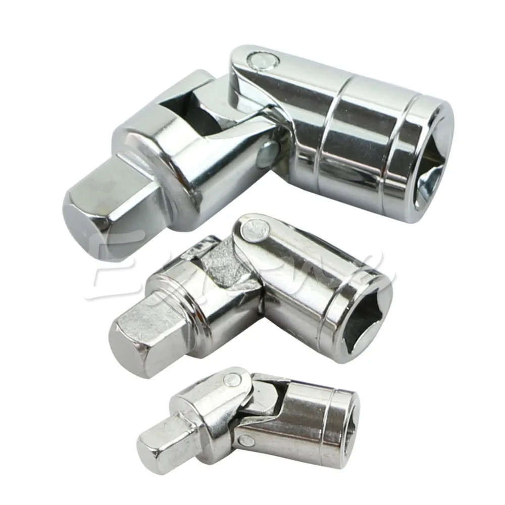 

Universal Joint Set Ratchet Angle Extension Bar Socket Adapter 1/4" 3/8" 1/2
