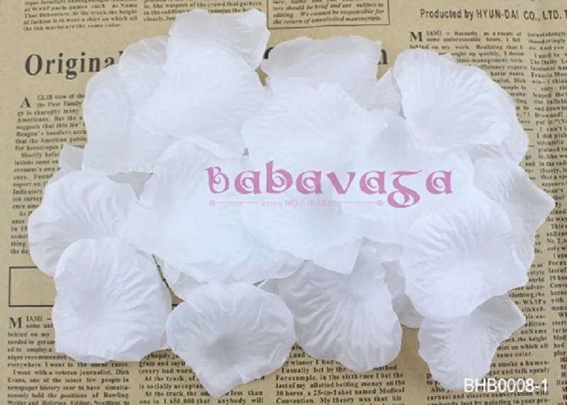 100 шт 40 цветов Искусственные высушенные шелковые лепестки роз листья вечерние свадебные принадлежности - Цвет: White