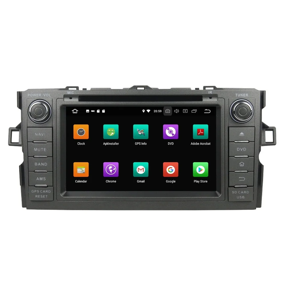 Best 4GB+32GB Octa Core 2 din 8" Android 8.0 Car DVD Player for Toyota Auris 2010 2012 2013 2014 Car Radio GPS WIFI Mirror-link USB 4