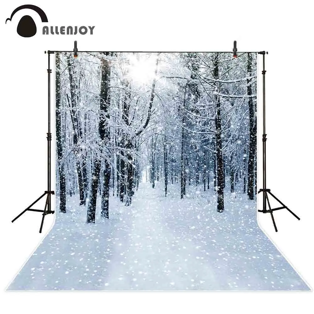 Фотофон Allenjoy для фотостудии зимнее снежное дерево лес Страна Чудес ландшафт