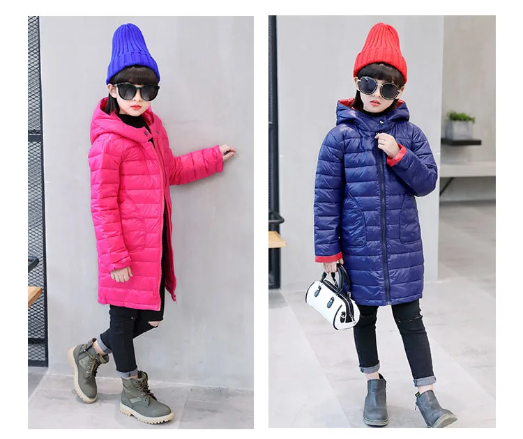 hooded children thick down coat winter 2017 long warm jacket for girls kids coats for little big girl outerwear clothing 8 10 12 years  (23)