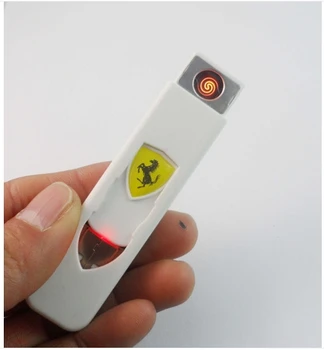 

3PCS/LOT Windproof Eco-friendly Rechargeable Flameless Cigar Lighter No cable Electronic USB plastic lighters