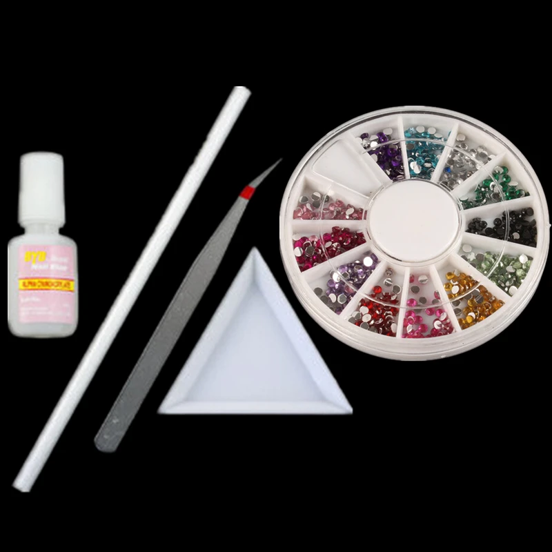Set Nail Art Craft Tools Crystal Rhinestones Gems Picking Pen Pick Up