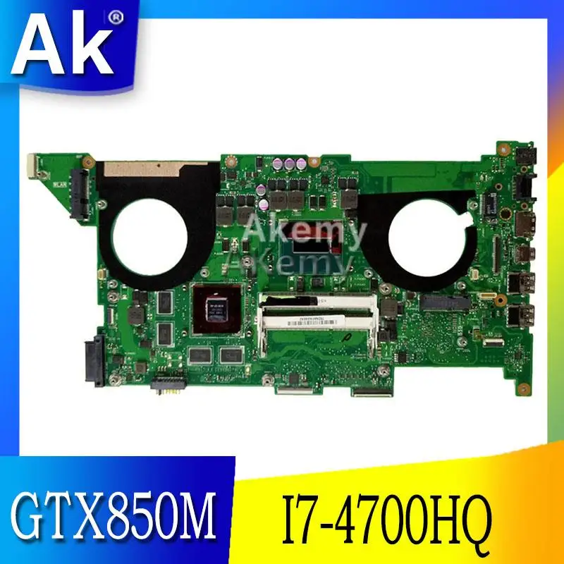 AK N750JK/N750JV Laptop motherboard for ASUS N750JK N750JV N750J N750 Test original mainboard I7-4700HQ GTX850M