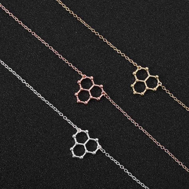 Ice Hydro Water H2O Molecule Structure Bracelet Science Chemistry Hormone Formula Serotonin Dopamine Molecular Bracelets Bangles