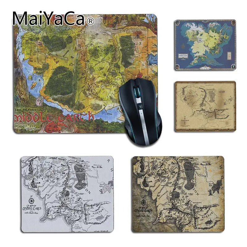 

MaiYaCa lord of the rings middle earth map Comfort small Mouse Mat Gamer Mouse pad DIY Luxury High-end Protector gaming mousepad