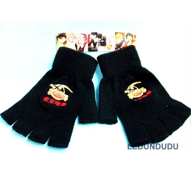 Cartoon Conan Gloves Anime One Piece Print Plush Warm Mittens Cat SAO