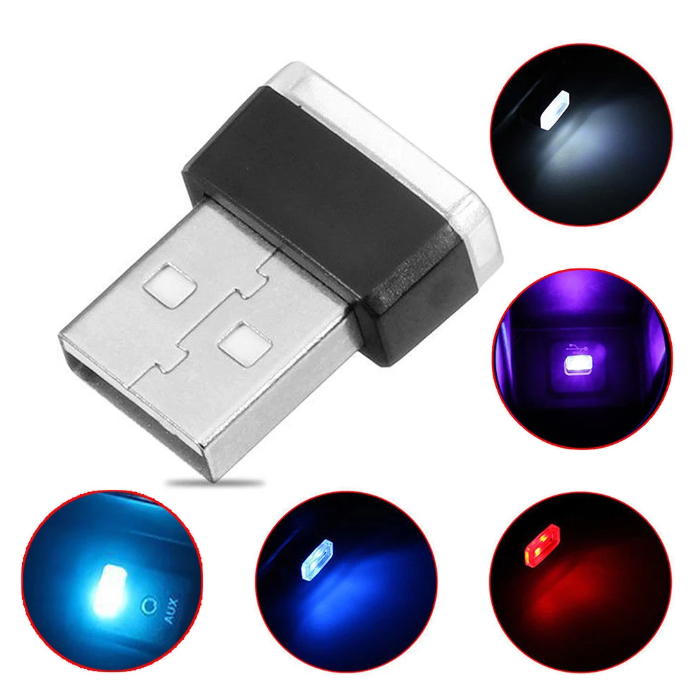 Plug and Play модная романтичная мягкая яркость автомобиля USB светодиодная