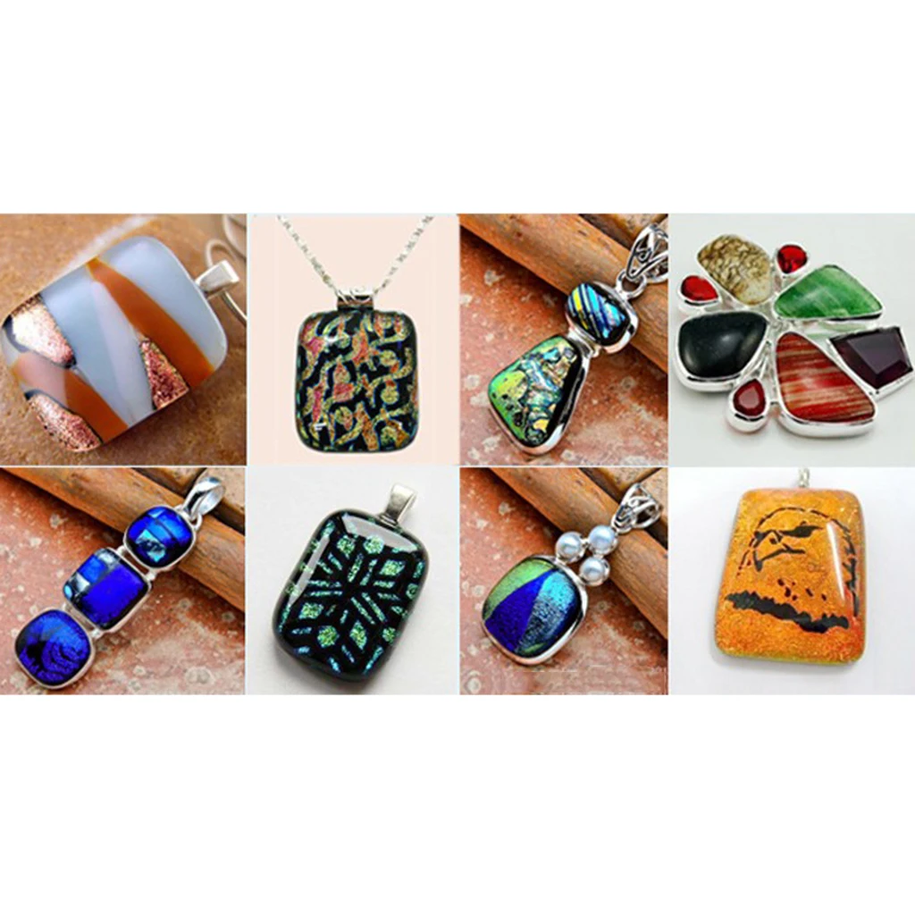 10pcs/Set Microwave Kiln Kit Glass Fusing Kit DIY Fusing Jewellery Pieces and Embellishments