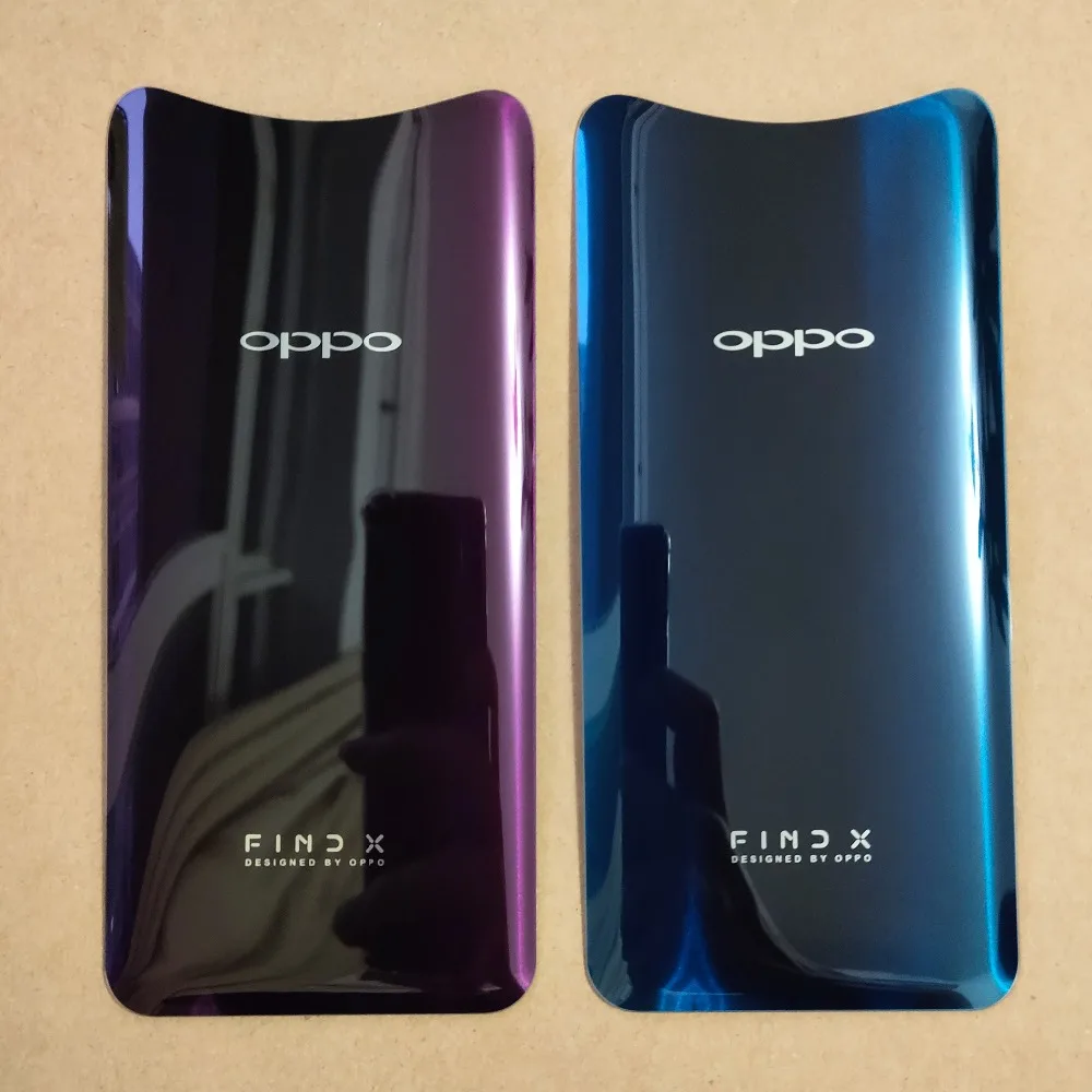 Bordeaux red/Ice blue 6,42 дюймов для oppo Find X задняя крышка батарейного отсека Корпус заднего стекла Запчасти для объектива Замена